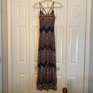 Xhiliration Multi Colored Maxi Dress (S)